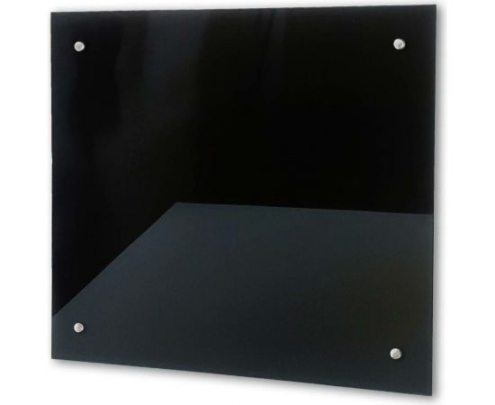 Кухонный фартук на стену Оптион Черный (панель из закаленного стекла; 600x600 мм) 81915 – изображение 2