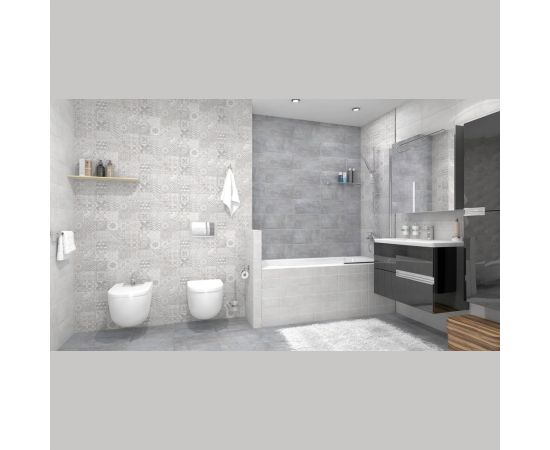 Настенная керамическая плитка LAPARET Bastion (тёмно-серый; 20x40 см; 15 шт.) х9999123249 – изображение 2