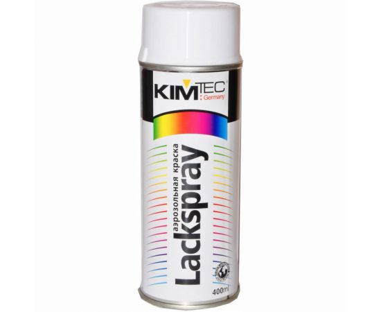 Аэрозольная краска KIM TEC белая глянцевая 400 мл RAL9003 11587799 – изображение 2