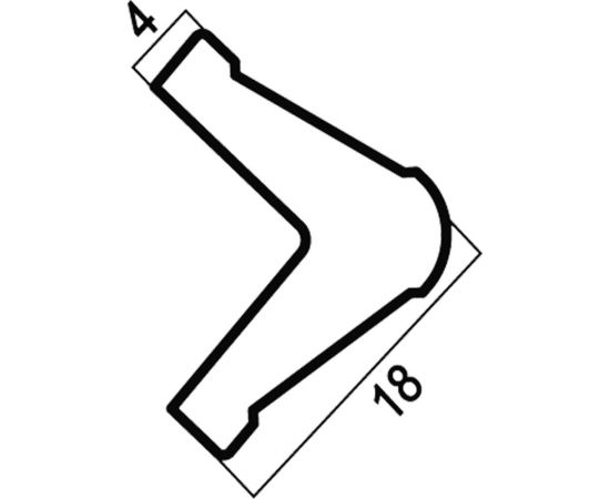 Угол Cosca интерьерный багет, 18 мм, матовое золото СПБ030477 – изображение 2