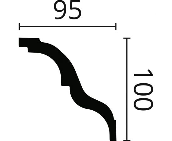 Карниз потолочный NOMASTYL (2000х95х100 мм) NMC AT – изображение 2