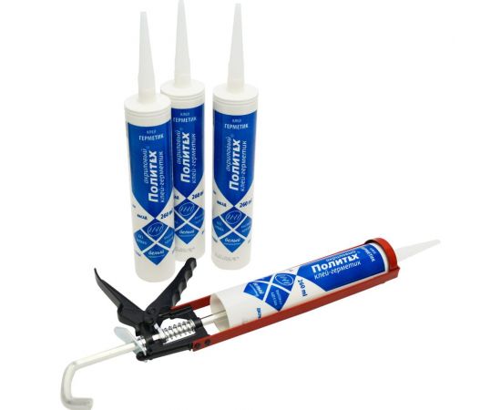 Акриловый универсальный клей-герметик Политех (белый; 260 мл) 6507810 – изображение 3