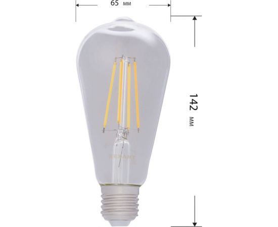 Филаментная лампа REXANT Груша ST64 11.5 Вт 2700K E27 604-139 – изображение 5
