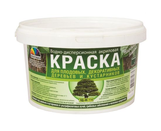 Акриловая краска РАДУГА в/д для садовых деревьев 7кг 1 24096 