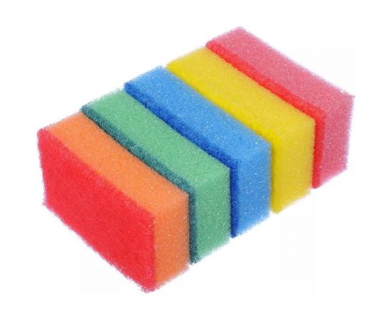 Набор губок для мытья посуды VETTA Прима 5 шт, 8x5х2.5 см 441-082 