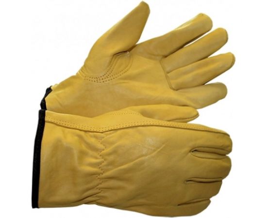 Кожаные желтые перчатки Дока ДРАЙВЕР RX 5003, 10 АВ с подкладкой DK.3500.06681 