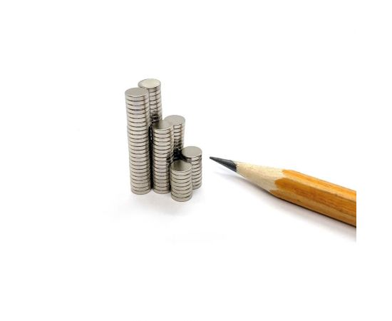 Неодимовый магнит Проф-магнит диск D5x1 мм, 100 штук NdFeB 5x1 N35 