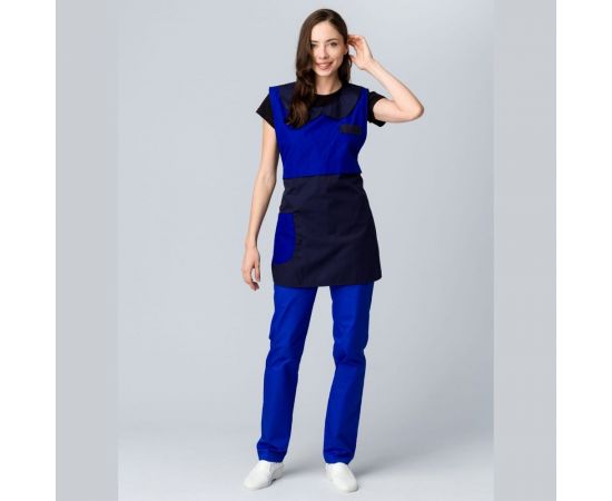 Фартук-сарафан Факел Монро, темно-синий/васильковый 87472656 