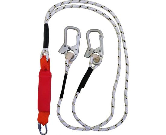 Двойной строп Факел аВерд+Кс веревка с амортизатором, 1 монтажный карабин, 1 соединительный карабин, 1.5м 87479726 