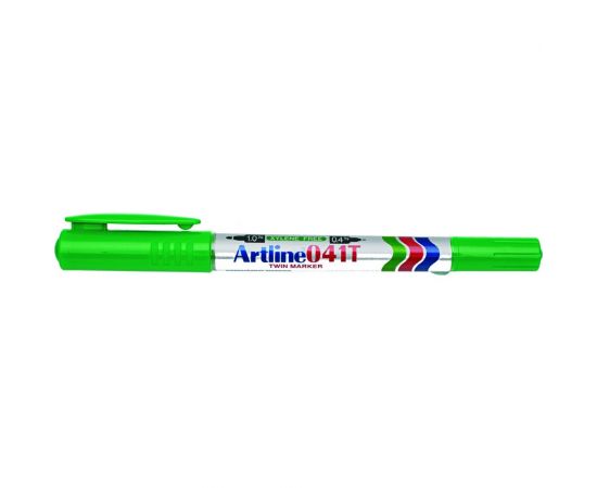 Перманентный двухсторонний маркер Artline 0,4-1,0 мм Twin Marker, зелёный EK41T-435 