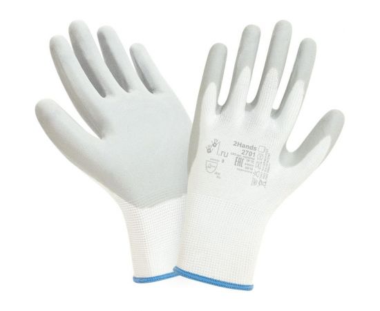Перчатки 2Hands нейлон/нитриловое покрытие ладони и пальцев 2701-10 