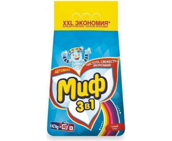 Стиральный порошок-автомат МИФ 6 кг 3 в 1 Свежий цвет 602420 