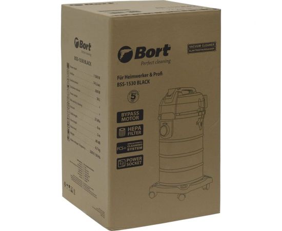 Пылесос для сухой и влажной уборки BORT BSS-1530 BLACK 93412628 – изображение 2