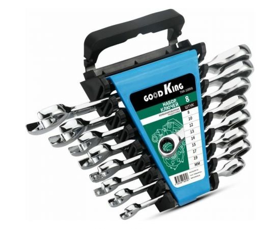 Набор комбинированных трещоточных ключей GOODKING 8 предметов TKK-10008 – изображение 2
