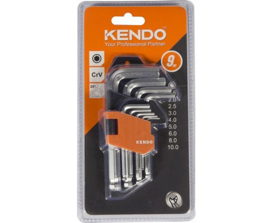 Набор шестигранных ключей KENDO с шаром, 9 шт 20735 – изображение 2