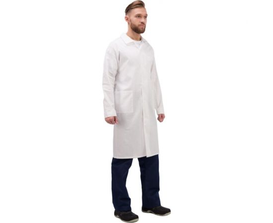 Мужской рабочий халат ООО Комус у02-ХЛ белый, р. 56-58, рост 182-188 150710 – изображение 2