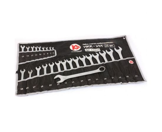 Набор комбинированных ключей, 25 штук, CrV Калибр НКК-25Т 00000062585 – изображение 2