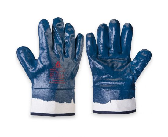 Защитные перчатки с нитриловым покрытием JetaSafety размер L/9 JN069-L – изображение 2