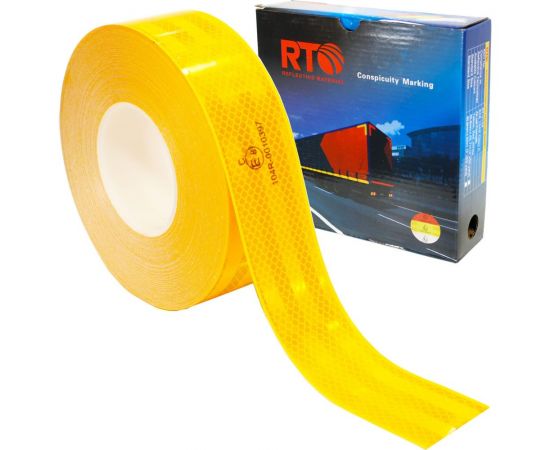 Световозвращающая лента для контурной маркировки RTLITE RT-V104 50,8 мм х 50 м, жёлтая RT-V104Y – изображение 3