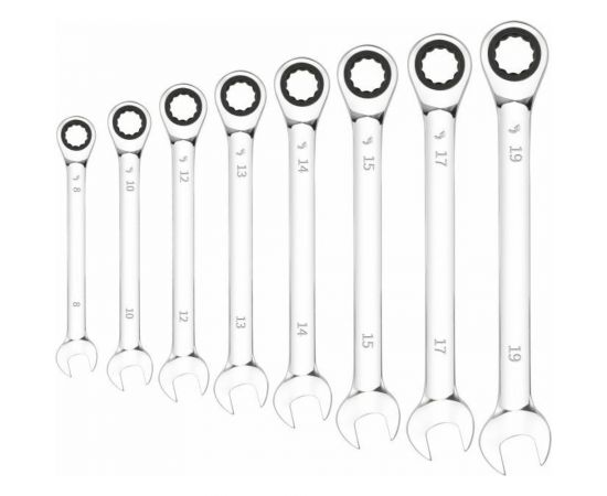 Набор комбинированных трещоточных ключей GOODKING 8 предметов TKK-10008 – изображение 4