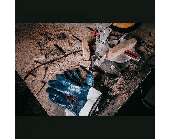 Защитные перчатки с нитриловым покрытием JetaSafety размер L/9 JN069-L – изображение 6