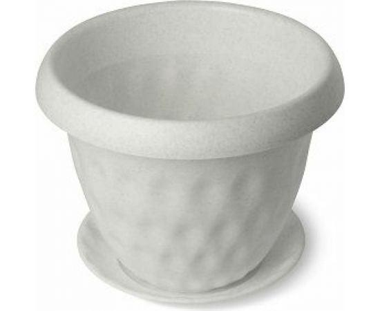 Горшок для растений с поддоном Martika Розетта 4.9 л, диам. 245 мм, мрамор С128МРА 