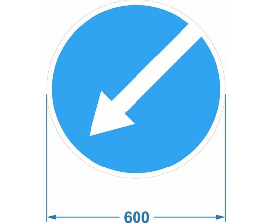 Дорожный знак 4.2.2 "Объезд препятствия слева" PALITRA TECHNOLOGY 120006-4-2-2-I 