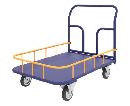 Тележка RUSKLAD платформенная с бортиком ТПБ 3 (600x1000) d125мм ТПБ 3 125 