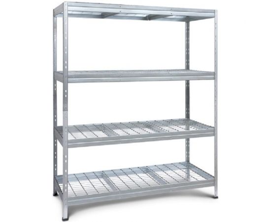 Металлический стеллаж AR SHELVING Rivet Wire 180x150x60 см, 4 полки из стальной сварной сетки TRM18401K/10-37ZCI0 