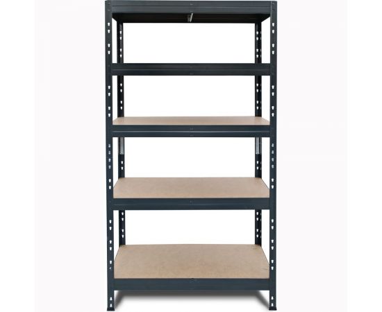 Металлический стеллаж AR SHELVING Rivet Stabil M 180x90x40 см, цвет серый, 5 полок ХДФ TR18C500KHECD8TCI0 
