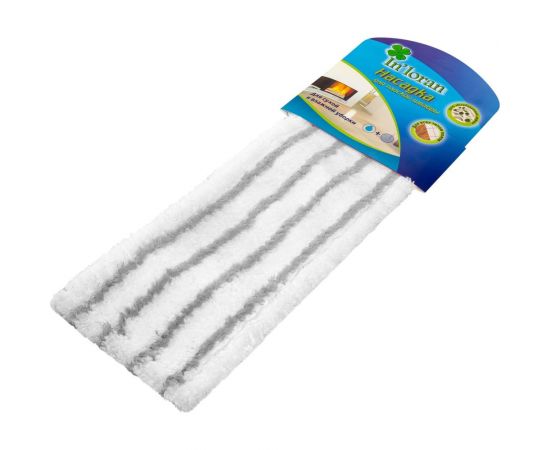 Насадка для плоской швабры InLoran микрофибра 44х13.5х1.5 см серый, арт. BN-509GR 