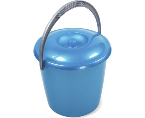 Ведро Martika Соло 7 л, с крышкой, перламутровое бирюзовое С632КБИР 