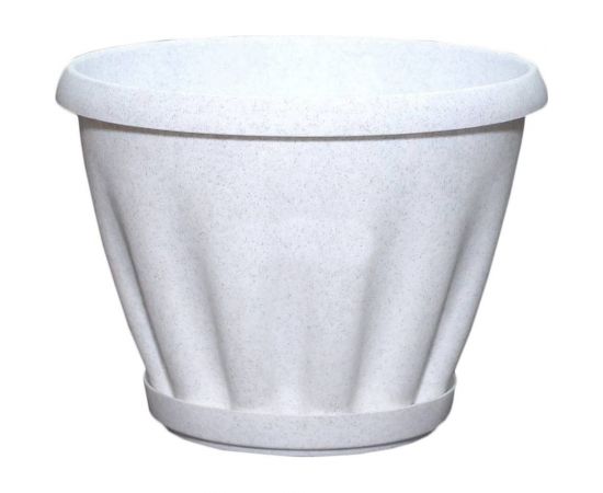 Горшок с поддоном Материя Пластика Знатный мрамор, диам. 180 мм, 2 л 042757 