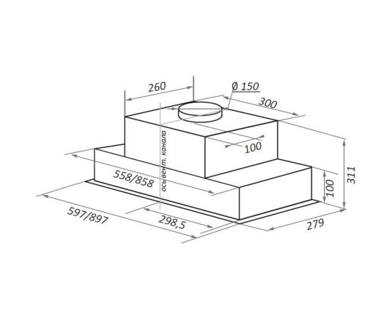 Встраиваемая вытяжка MAUNFELD FANTASY 60 Black – изображение 18