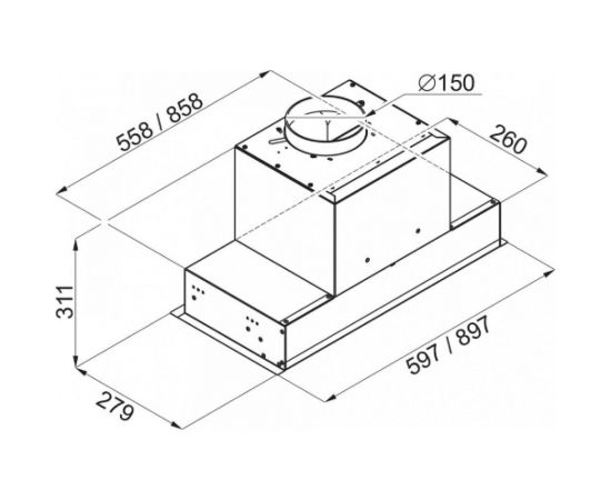 Встраиваемая вытяжка MAUNFELD FANTASY 60 Black – изображение 20
