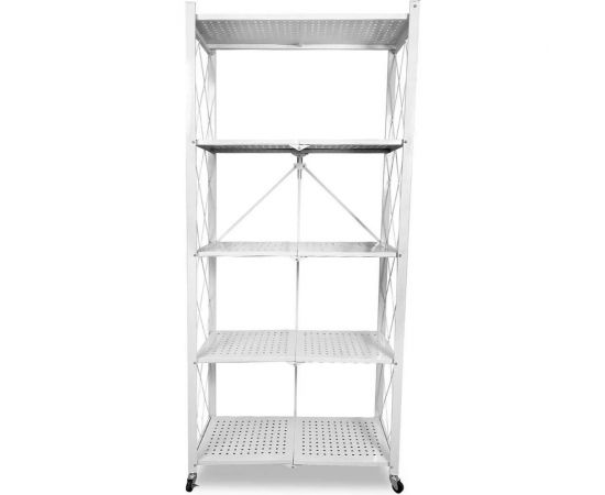 Металлический стеллаж ГЕЛЕОС Атлант-5, 5 полок, складной, размер 730x400x1590 мм, белый АСТ-52 – изображение 2