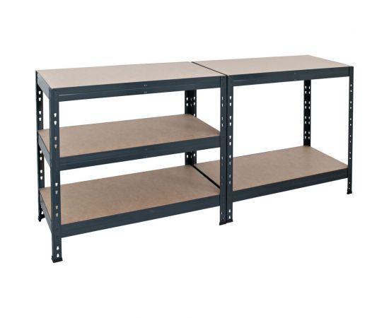 Металлический стеллаж AR SHELVING Rivet Stabil M 180x90x40 см, цвет серый, 5 полок ХДФ TR18C500KHECD8TCI0 – изображение 2