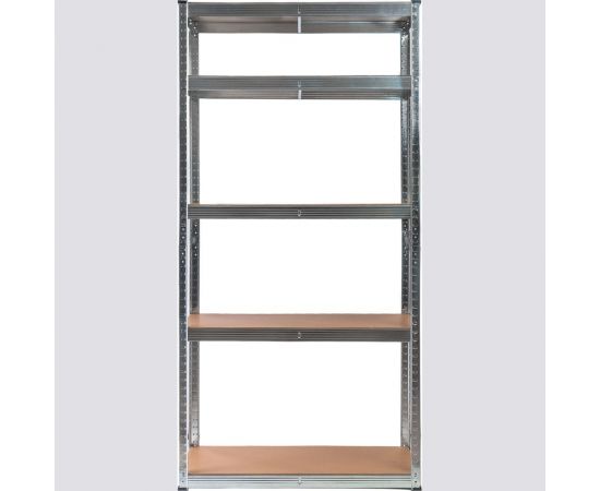 Металлический стеллаж AR SHELVING Stabil S 180х90х40 см, оцинкованный, 5 полок МДФ TS18500/07ZG00 – изображение 2