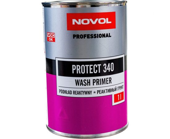 Кислотный грунт с отвердителем Novol WASH PRAIMER PROTECT 340 1л+1л X6117775 – изображение 2