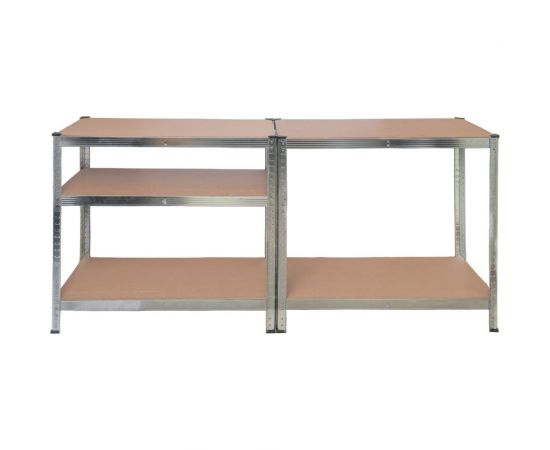 Металлический стеллаж AR SHELVING Stabil S 180х90х40 см, оцинкованный, 5 полок МДФ TS18500/07ZG00 – изображение 3