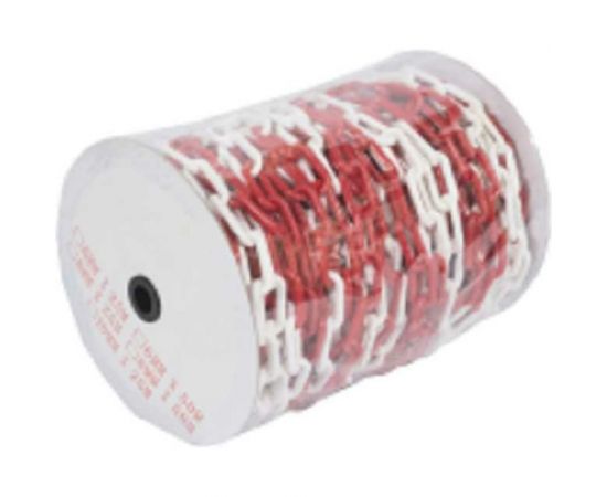 Пластиковая сигнальная цепь ТЕХНОЛОГИЯ красно-белая, 6 мм, бухта 50 м 00-00006448 – изображение 3