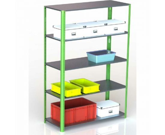 Стеллаж ООО Металекс Metalex AIR 2200x1200x400 5 полок SMAV221240 – изображение 3