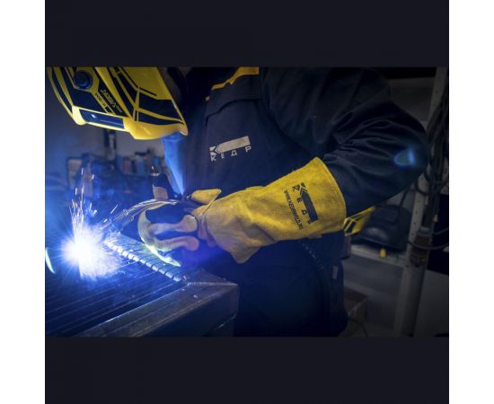 Сварочные краги Кедр КС-16 КОМФОРТ, р. M, желтые/черные 8017670 – изображение 3