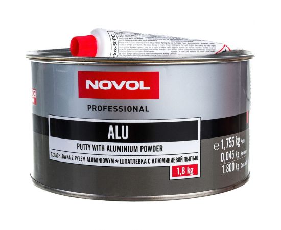 Шпатлевка Novol ALU с алюминием 1.8 кг X6124253 – изображение 3