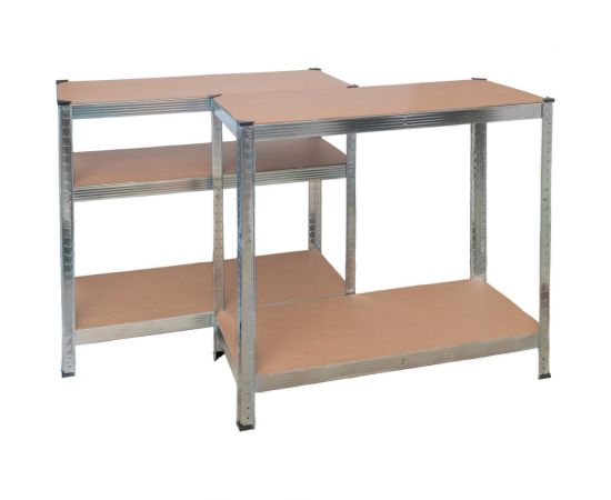 Металлический стеллаж AR SHELVING Stabil S 180х90х40 см, оцинкованный, 5 полок МДФ TS18500/07ZG00 – изображение 4