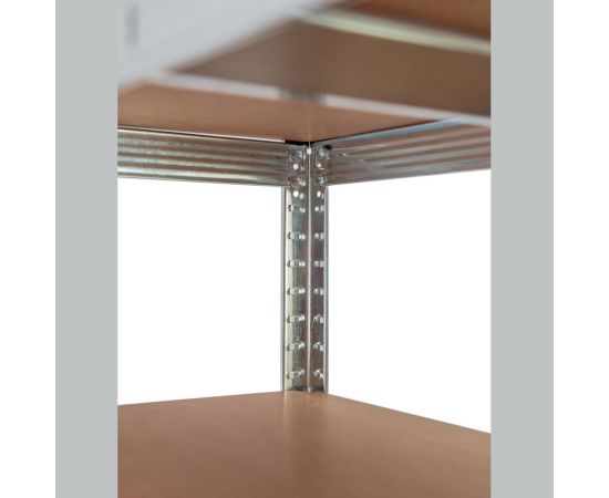 Металлический стеллаж AR SHELVING Stabil S 180х90х40 см, оцинкованный, 5 полок МДФ TS18500/07ZG00 – изображение 6