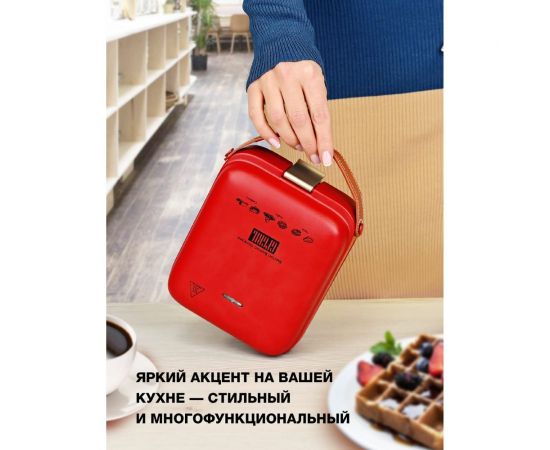 Многофункциональная вафельница-гриль со сменными панелями GFGRIL 3 в 1 GFW-030 – изображение 7