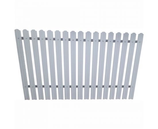 Металлический односторонний штакетник Металлика (белый; 10 штук в упаковке) 1,8-9003 
