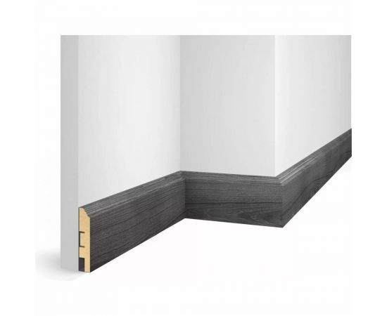 Плинтус COSCA DECOR WP07 экошпон, ясень дымчатый, 80x16x2400 мм, МДФ СПБ103734 