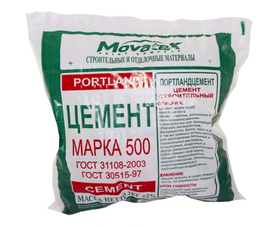 Цемент Movatex Д0 М500 2 кг Т02384 
